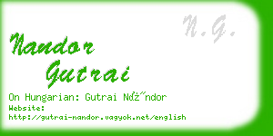 nandor gutrai business card